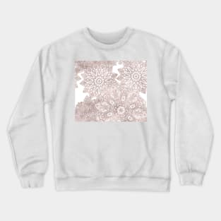 Rose gold mandala - snow white Crewneck Sweatshirt